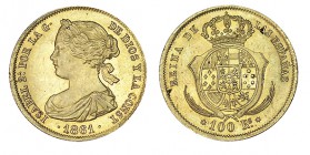100 REALES. Madrid. 1861. XC-26. 8,32 g. EBC