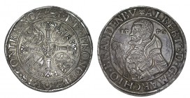 ALEMANIA.1 Taler. Sacro Imperio Romano. Brandenburgo.Alberto (1543-1557). Davenport 8969. Bonito color. 28,48 g. ESCASA EBC-