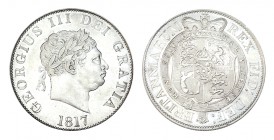 GRAN BRETAÑA. Jorge III. 1/2 Corona. 1817. W/KM-672. 14,15 g.EBC+/SC
