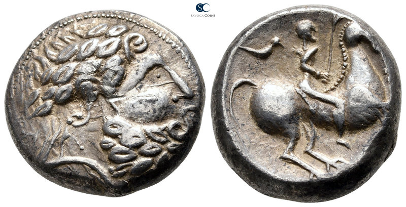 Eastern Europe. Audoleon/ Vogelreiter Type circa 300 BC. 
Tetradrachm AR

23 ...