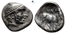 Thrace. Ainos 429-427 BC. Diobol AR