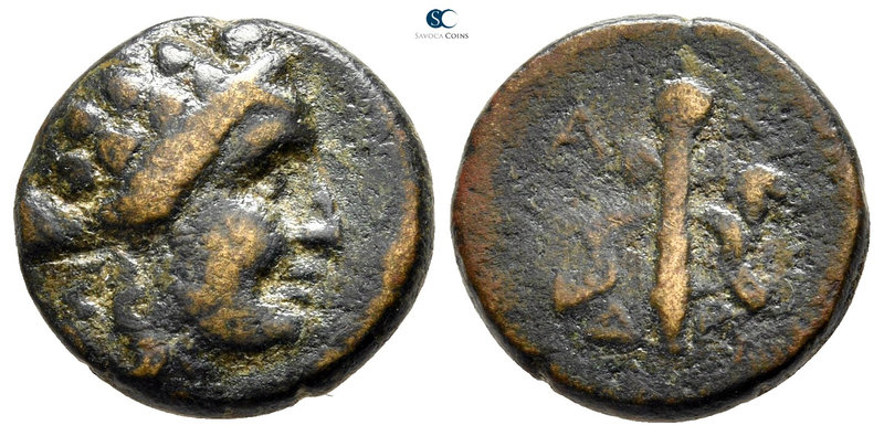 Cyclades. Andros circa 300-200 BC. 
Bronze Æ

15 mm., 3,62 g.

Head of youn...
