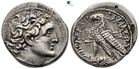 Ptolemaic Kingdom of Egypt. Alexandreia. Cleopatra III & Ptolemy IX Soter II (Lathyros) 116-107 BC. Dated RY 7=111/0 BC. Tetradrachm AR