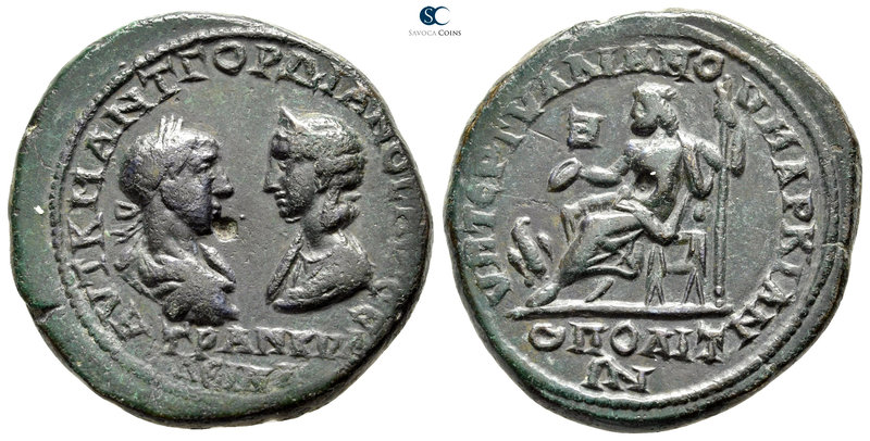 Moesia Inferior. Marcianopolis. Gordian III with Tranquillina AD 238-244. 
Pent...