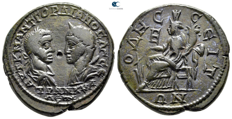 Moesia Inferior. Odessos. Gordian III with Tranquillina AD 238-244. 
Pentassari...