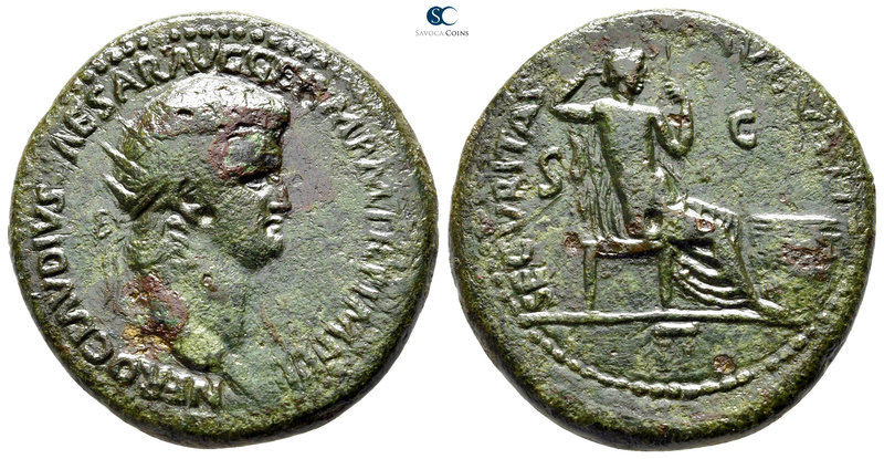 Thrace. Perinthos. Nero AD 54-68. 
Bronze Æ

28 mm., 13,24 g.

NERO CLAVDIV...