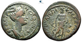 Ionia. Erythrai. Sabina Augusta AD 128-137. ΚΛ. ΕΚΑΤΩΝΥΜΟΣ (Kl. Hekatonymos, strategos). Bronze Æ