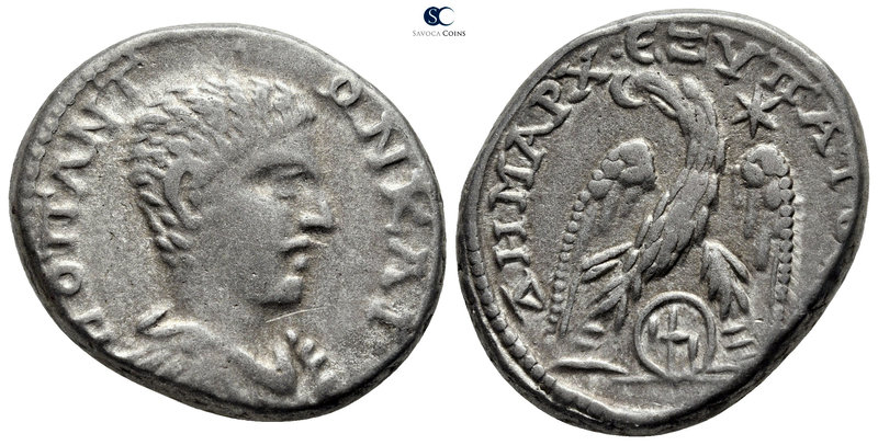 Judaea. Gaza. Diadumenian, as Caesar AD 217-218. 
Tetradrachm AR

26 mm., 13,...
