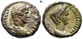 Egypt. Alexandria. Hadrian, with Sabina AD 117-138. Dated RY 13=AD 128/9. Billon-Tetradrachm