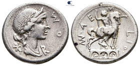 Mn. Aemilius Lepidus 114-113 BC. Rome. Denarius AR