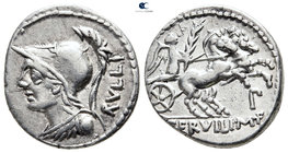 P. Servilius M.f. Rullus 100 BC. Rome. Denarius AR