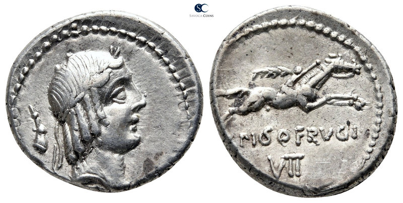 L. Calpurnius Piso Frugi 90 BC. Rome
Denarius AR

18 mm., 3,94 g.

Head of ...