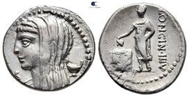 L. Cassius Longinus 63 BC. Rome. Denarius AR