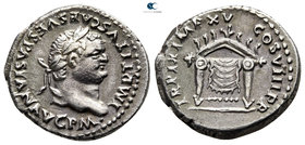 Titus AD 79-81. Struck 1 January-30 June AD 8. Rome. Denarius AR