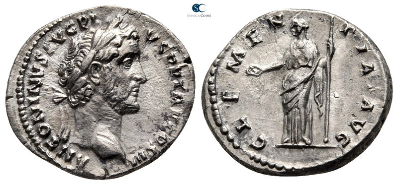 Antoninus Pius AD 138-161. Rome
Denarius AR

18 mm., 2,98 g.

ANTONINVS AVG...