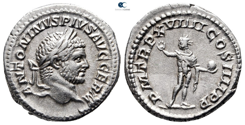 Caracalla AD 198-217. Rome
Denarius AR

19 mm., 3,13 g.

ANTONINVS PIVS AVG...