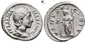 Julia Mamaea AD 225-235. Struck AD 231. Rome. Denarius AR