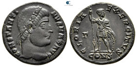 Constantinus I, as Caesar AD 306-307. Constantinople. Follis Æ