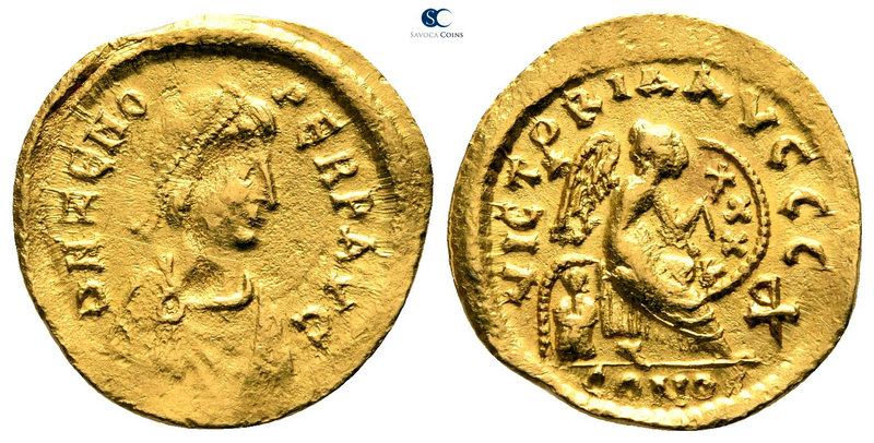 Zeno, second reign AD 476-491. Constantinople
Semissis AV

17 mm., 2,21 g.
...