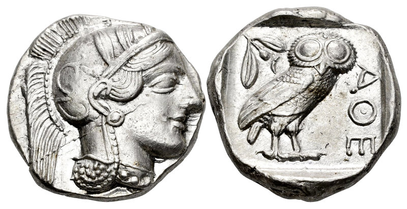 Attica. Tetradracma. 454-404 a.C. Athens. (Gc-2526). (Sng Cop-31). Anv.: Cabeza ...