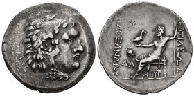Kingdom of Macedon. Alexander III, "The Great". Tetradracma. 150-125 a.C. Mesembria. (Price-1066). Anv.: Cabeza de Heracles a derecha, tocado con piel...