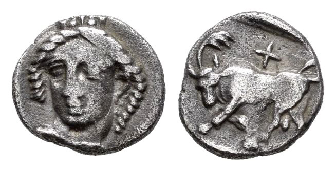 Ionia. Phygela. Hemióbolo. 400-380 a.C. (Sng Cop-no cita). (Sng Kayhan-542). Anv...