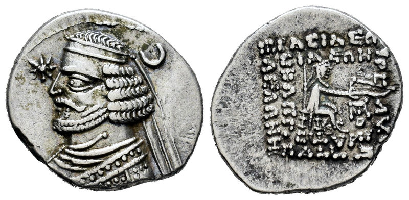 Kingdom of Parthia. Orodes II. Dracma. 57-38 a.C. (Seaby-7445). Anv.: Busto a de...