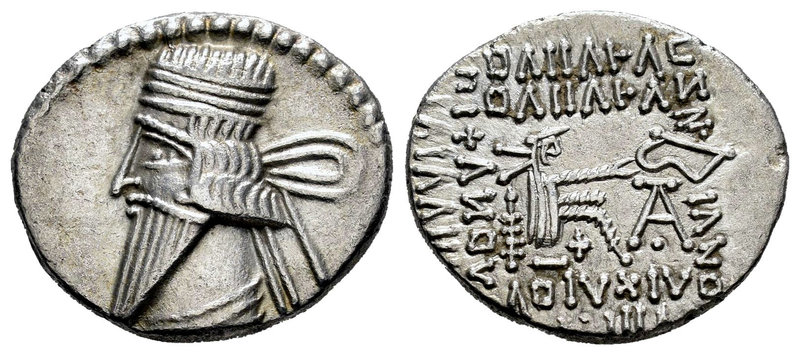 Kingdom of Parthia. Vologases III. Dracma. 104-147 d.C. (Gc-5831). Anv.: Busto d...