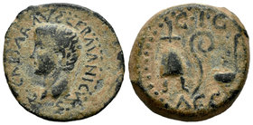 Acci. Semis. 37-41 d.C. Guadix (Granada). (Abh-45). (Acip-3013). Anv.: Cabeza desnuda de Calígula a izquierda, alrededor C CAESAR AVG GERMANICVS. Rev....