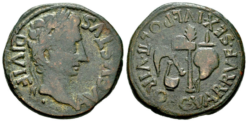 Carthage Nova. As. 24 a.C.-14 d.C. Cartagena (Murcia). (Abh-577). (Acip-3137). A...