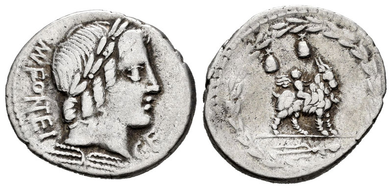 Fonteius. Denario. 85 a.C. Auxiliary mint of Rome. (Ffc-719). (Craw-353/1c). (Ca...