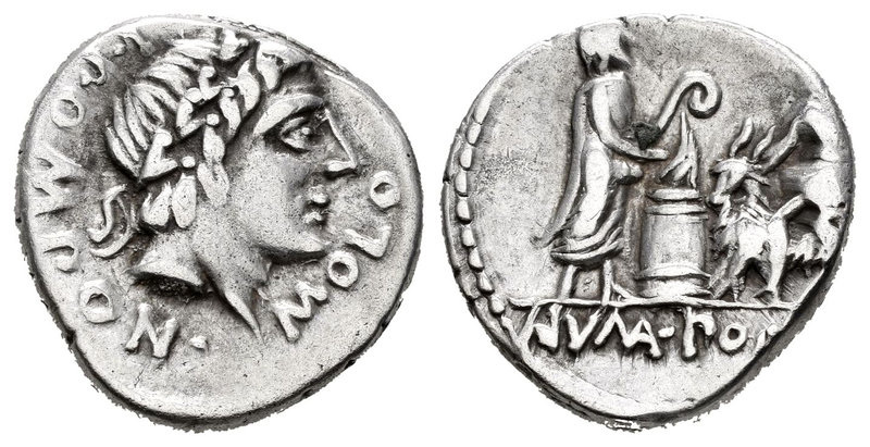 Pomponius. Denario. 97 a.C. Auxiliary mint of Rome. (Ffc-1030). (Craw-334/1). (C...