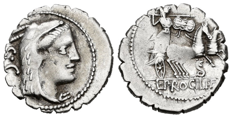 Procilius. Denario. 80 a.C. South of Italy. (Ffc-1082). (Craw-379/2). (Cal-1225)...