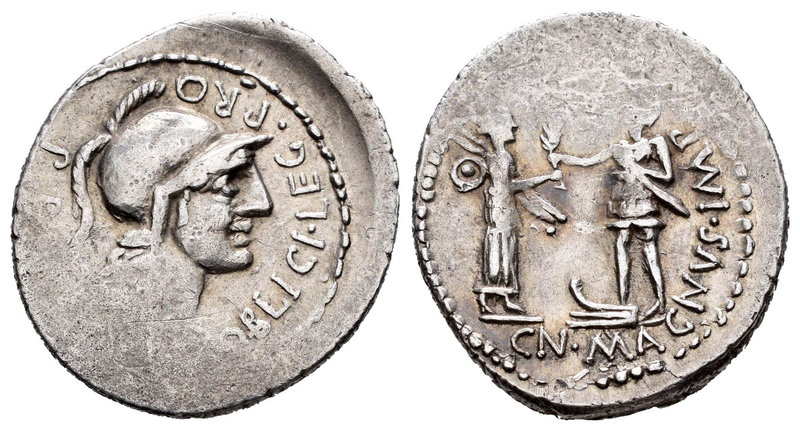 Pompeius Magnus. Denario. 46-45 a.C. Hispania. (Ffc-1). (Craw-469a). (Cal-1146)....