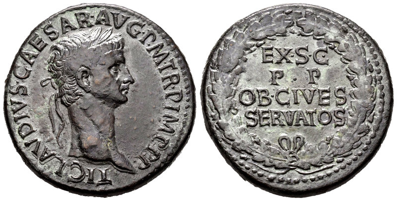 Claudius. Sestercio. 42 a.C. Rome. (Spink-1850). (Ric-112). Anv.: TI CLAVDIVS CA...