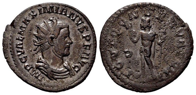 Maximian. Antoniniano. 292-3 d.C. Ticinum. (Spink-13140). (Ric-558). Rev.: IOVI ...