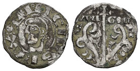 The Crown of Aragon. Sancho Ramírez (1063-1094). Dinero. Jaca (Huesca). Grupo primitivo. (Cru-195). Ve. 0,79 g. Choice VF. Est...300,00.