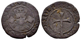 The Crown of Aragon. Juan II (1406-1454). Dobler. Mallorca. (Cru-956). Ve. 1,17 g. Marcas escuditos en losanje. Almost F. Est...20,00.