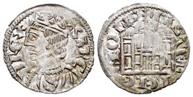 Kingdom of Castille and Leon. Sancho IV (1284-1295). Cornado. Burgos. (Bautista-427 variante). Anv.: Corona con cruz. Rev.: B y estrella a los lados d...