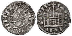 Kingdom of Castille and Leon. Sancho IV (1284-1295). Cornado. Burgos. (Bautista-427.1). Ve. 0,62 g. Con B y estrella a los lados de la cruz y estrella...