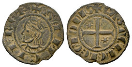 Kingdom of Castille and Leon. Sancho IV (1284-1295). Seisen. (Bautista-439). (Abm-316). Rev.: Con estrellas en primer y tercer cuadrante. Ae. 0,57 g. ...