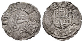 Kingdom of Castille and Leon. Fernando IV (1295-1312). Pepión. Sevilla. (Bautista-456). Ve. 0,67 g. Con S bajo el castillo. Almost VF/VF. Est...20,00....