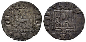 Kingdom of Castille and Leon. Alfonso XI (1312-1350). Novén. Sevilla. (Bautista-486). Ve. 0,71 g. Con S bajo el castillo. Choice VF. Est...25,00.