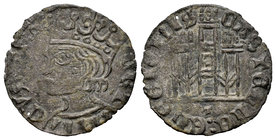 Kingdom of Castille and Leon. Enrique II (1368-1379). Cornado. Toledo. (Bautista-673.1). Rev.: Leyenda +CASTELLE E LEGIONIS. Ve. 1,06 g. Con T bajo el...