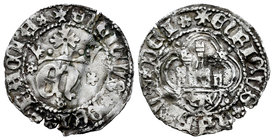 Kingdom of Castille and Leon. Enrique IV (1454-1474). 1/2 real. Toledo. (Bautista-916.1). Rev.: + ENRICVS CARTVS DEI. Ag. 1,47 g. Nicks. Choice VF. Es...