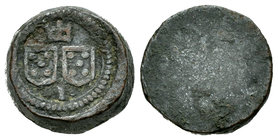 Ponderal para 2 cruzados con escudos coronados. (Braña, numisma 260-I2). Ae. 5,94 g. Almost VF. Est...90,00.
