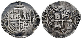 Philip II (1556-1598). 2 reales. México. F. (Cal-500). Ag. 6,44 g. Almost VF. Est...100,00.