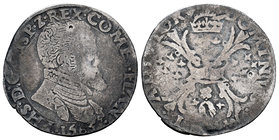 Philip II (1556-1598). 1/10 thaler. 1563. Bruges. (Vanhoudt-273bg). Ag. 2,88 g. Choice F. Est...25,00.