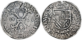 Philip II (1556-1598). 1 patagón. 1567. Dordrecht. (Vanhoudt-290DO). (Vti-1318). Ag. 26,31 g. Ligera plata agria. Tono. VF. Est...170,00.