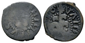 Philip III (1598-1621). Dinero. 1610. Valencia. (Cal-896). Ae. 0,94 g. F. Est...15,00.